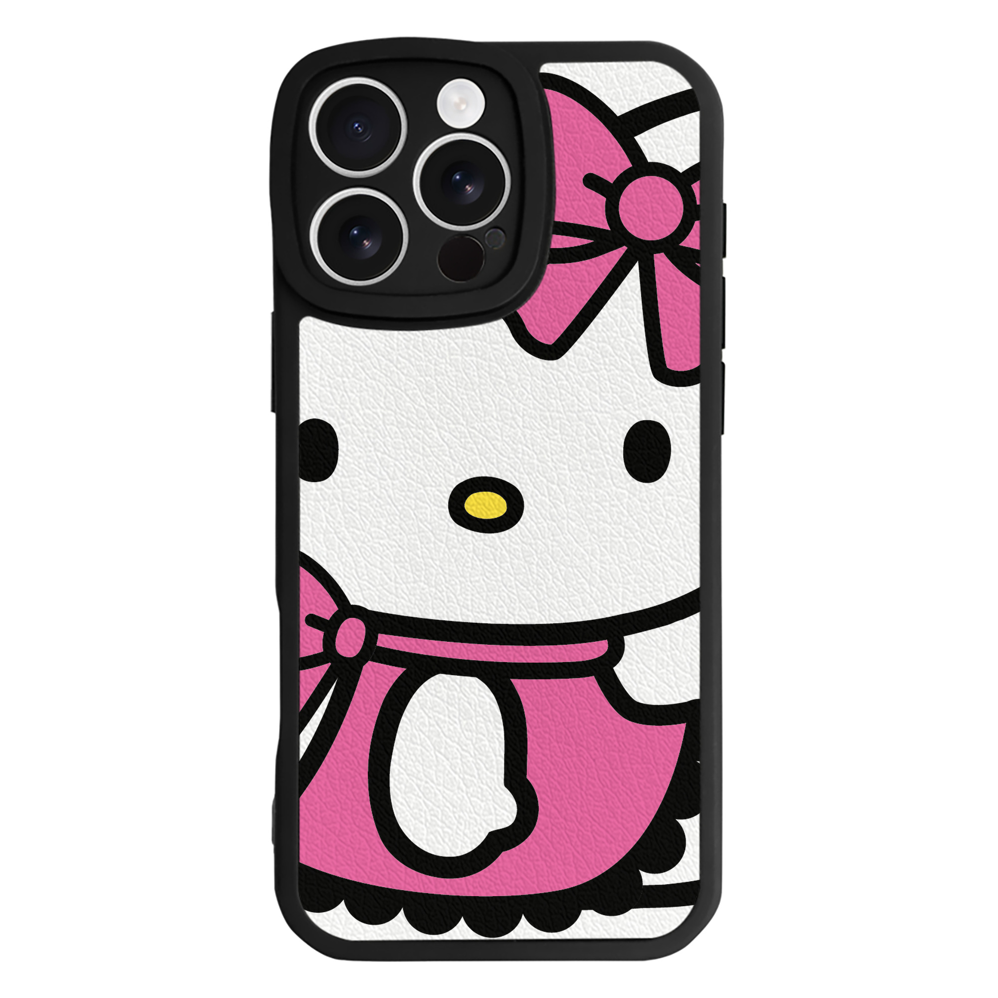 （画像用） Hello Kitty ハローキティ 【iPhone 16シリーズ対応】シリコンスマホケース（レザー調） 材質：シリコン